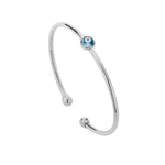 Load image into Gallery viewer, Against Evil Eye Skinny Open Bangle
