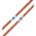 Load image into Gallery viewer, Against Evil Eye Leather Bracelet