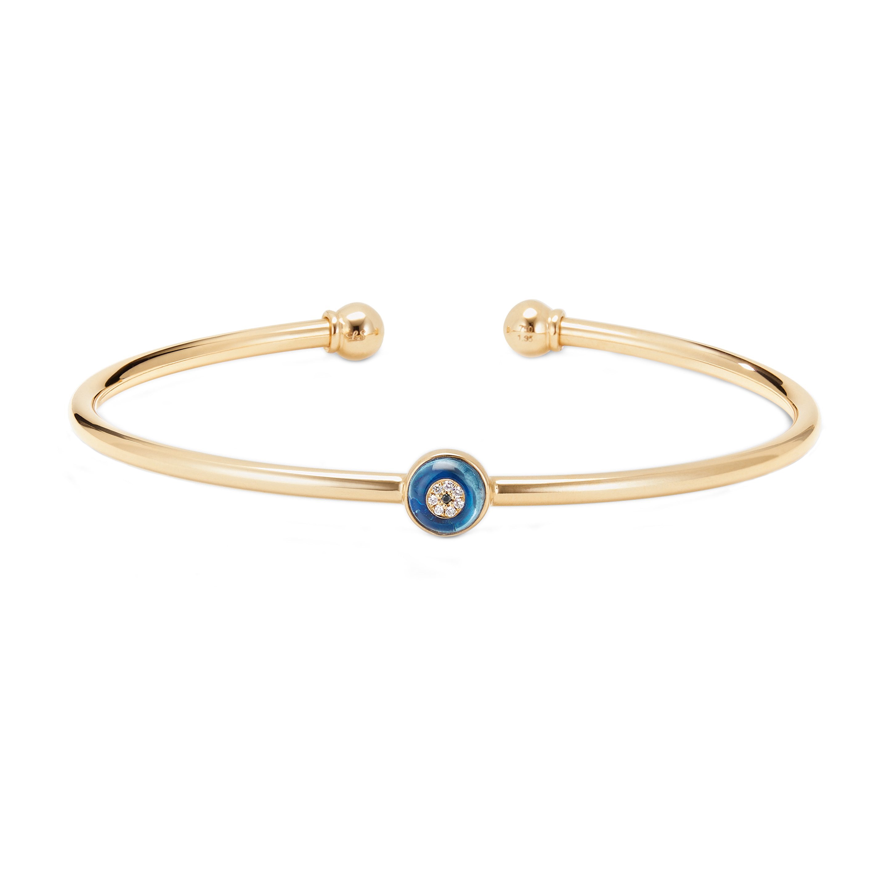 Against Evil Eye Skinny Open Bangle