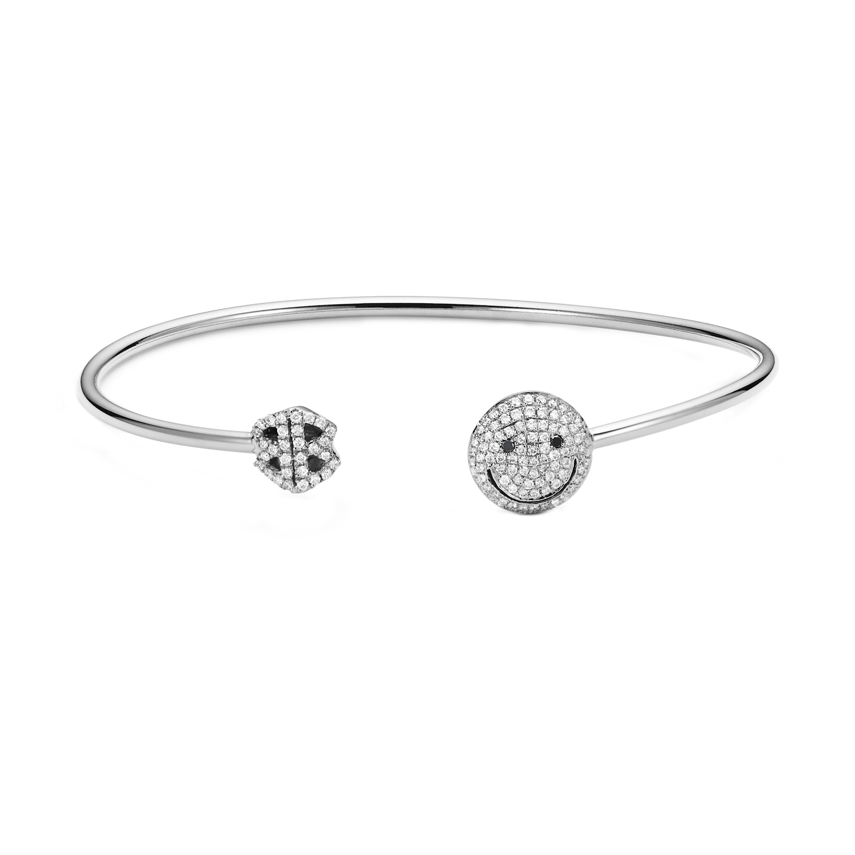 2B Happy Small One Face Open Bangle