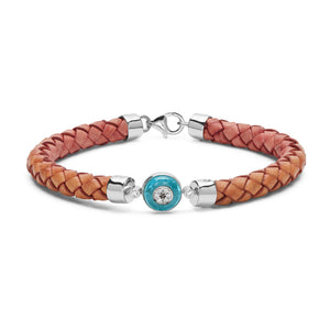 Against Evil Eye Leather Bracelet