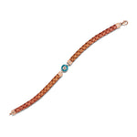 Load image into Gallery viewer, Against Evil Eye Leather Bracelet
