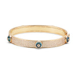 Load image into Gallery viewer, Against Evil Eye Pave Bangle
