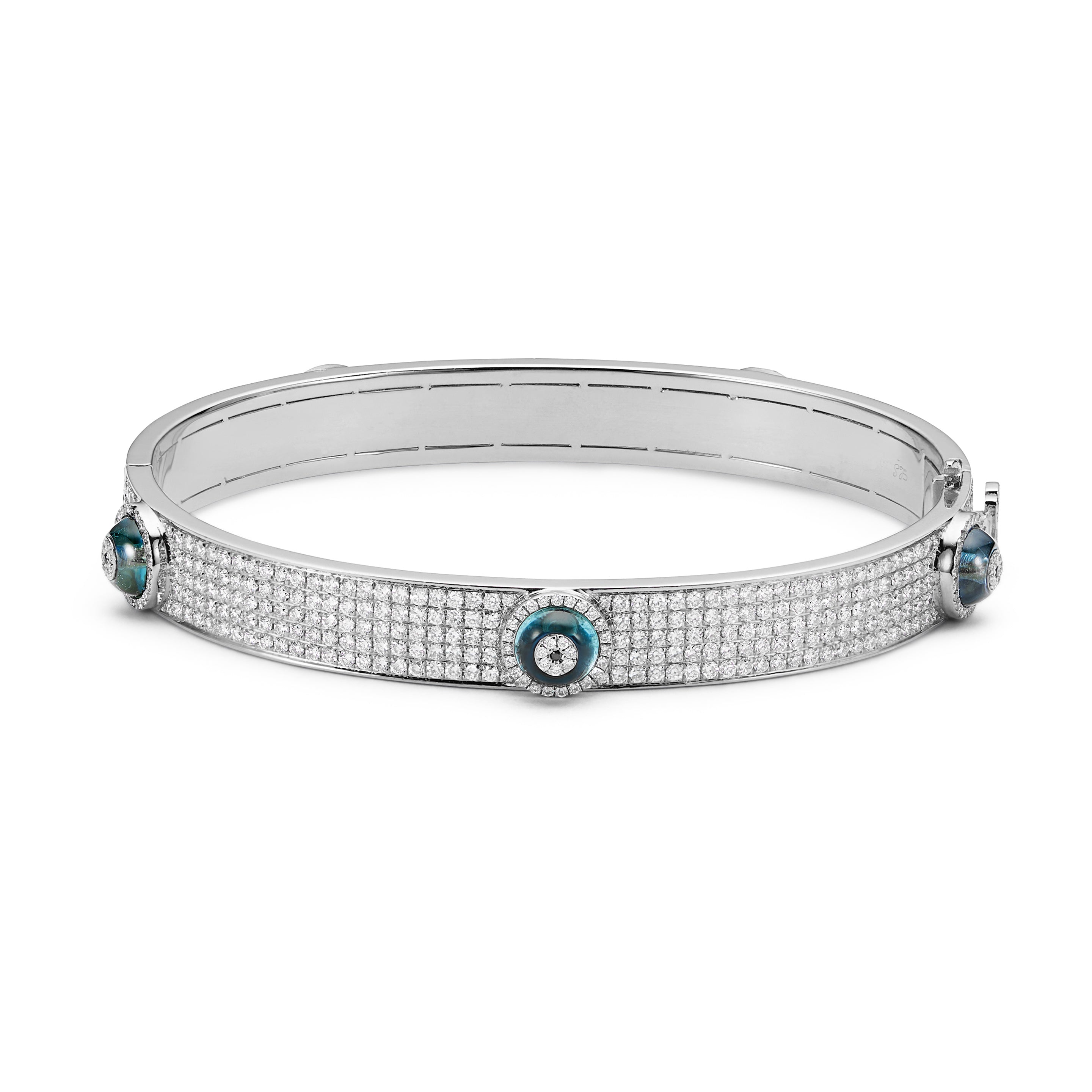 Against Evil Eye Pave Bangle