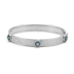 Load image into Gallery viewer, Against Evil Eye Pave Bangle
