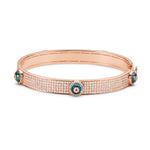 Load image into Gallery viewer, Against Evil Eye Pave Bangle
